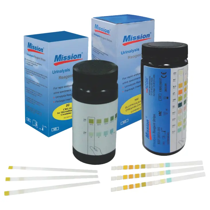 Que thử phân tích nước tiểu 3 thông số [Mission® Urinalysis Reagent Strips (3 parameters)]