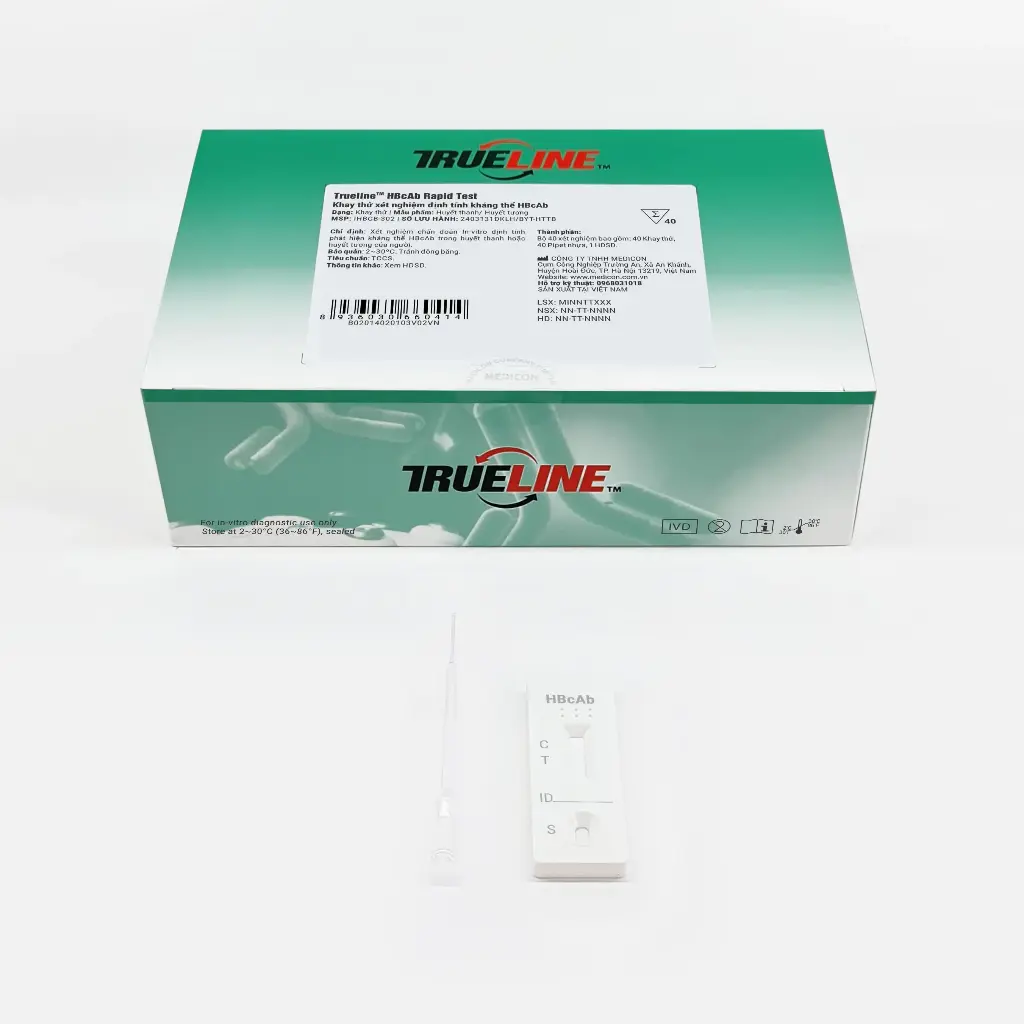 Khay thử xét nghiệm định tính kháng thể HBcAb [Trueline™ HBcAb Rapid Test]