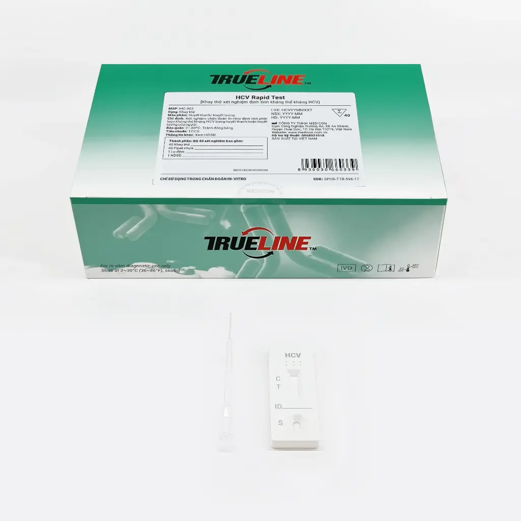 Khay thử xét nghiệm định tính kháng thể kháng HCV [Trueline™ HCV Rapid Test]