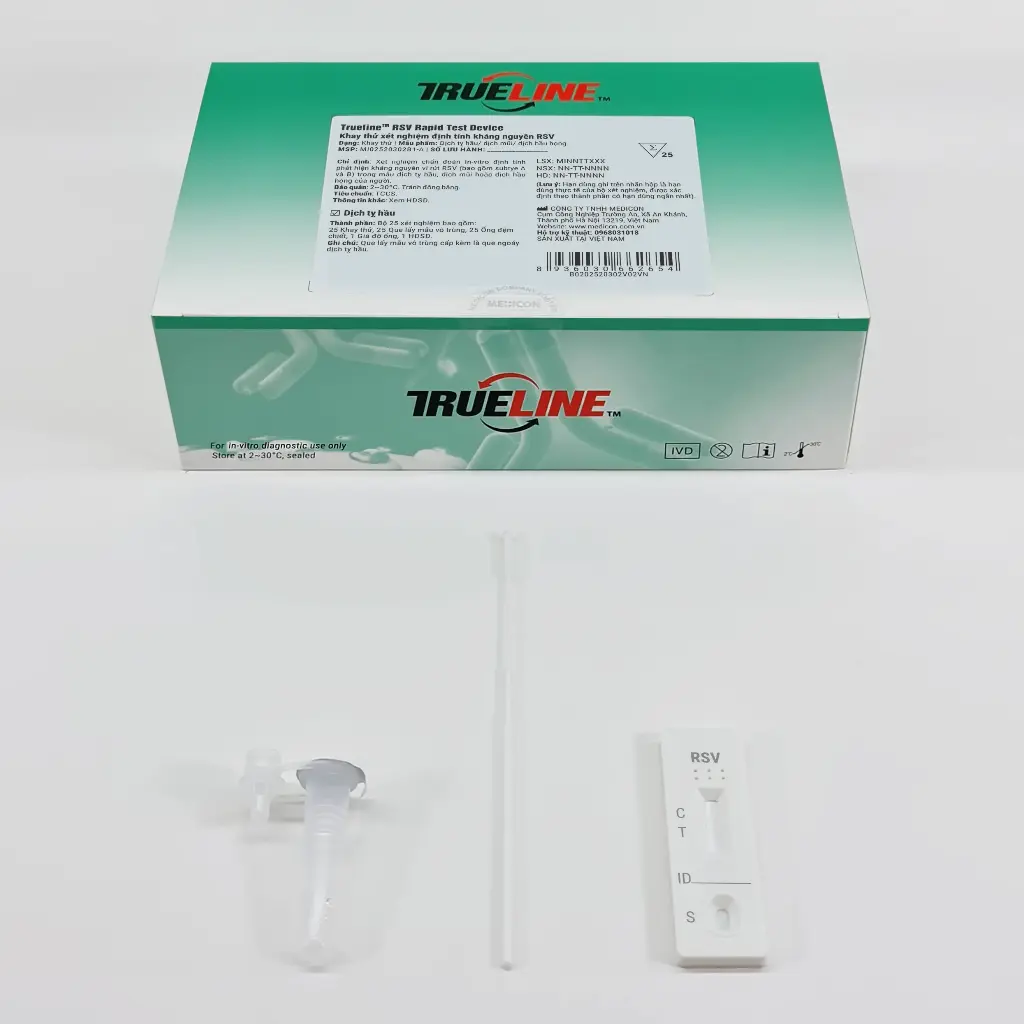 Khay thử xét nghiệm định tính kháng nguyên RSV [Trueline™ RSV Rapid Test Device] (NPS)