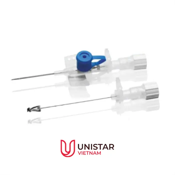 Kim luồn tĩnh mạch an toàn có cánh và có cổng bơm thuốc [Wellmed - I.V. Cannula Safety with Wings & Injection Port]
