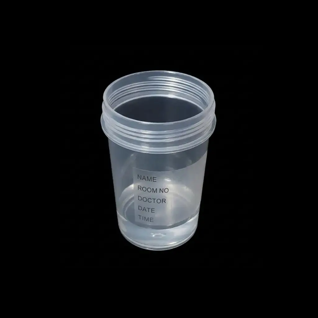 Lọ mẫu nhựa PP 60ml, có nhãn [Medisure™ Sample container PP 60ml, label]