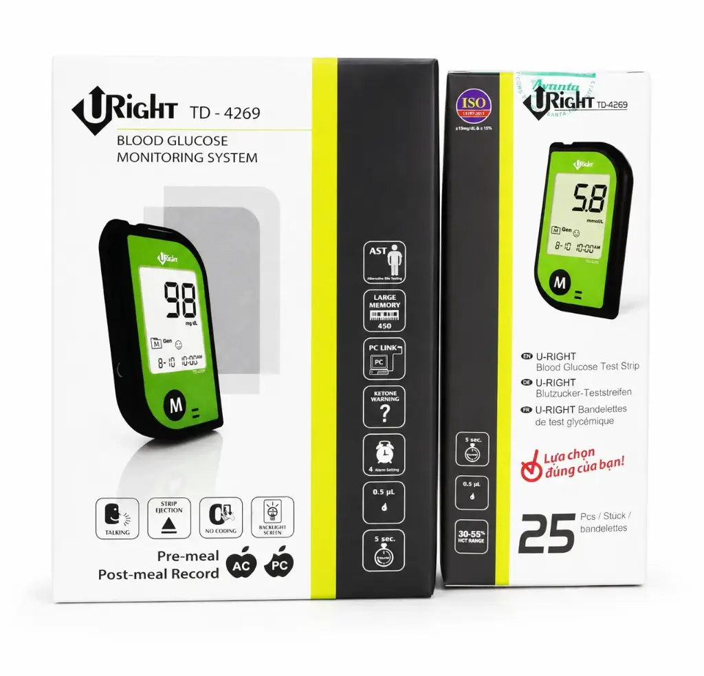 Máy đo đường huyết [U-Right™ TD-4269 Blood Glucose Monitoring System]
