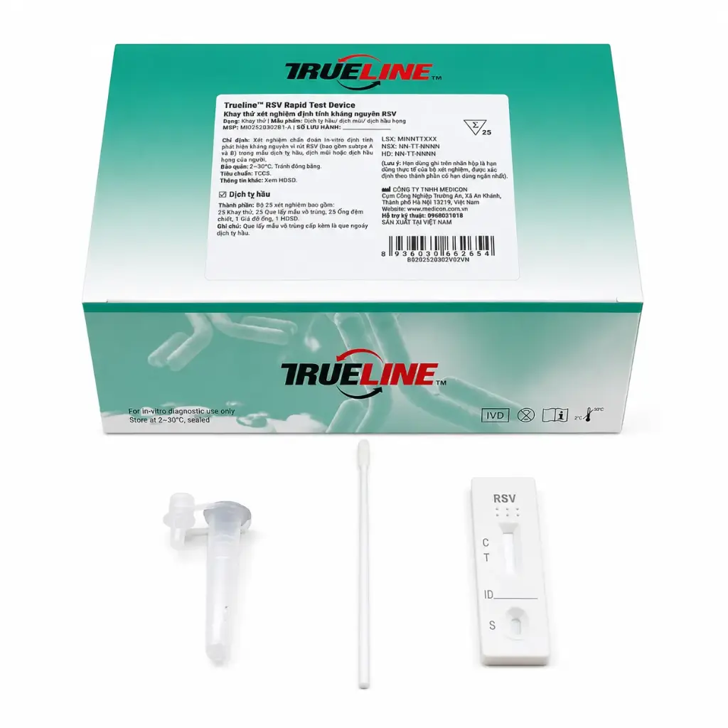 Khay thử xét nghiệm định tính kháng nguyên RSV [Trueline™ RSV Rapid Test Device]