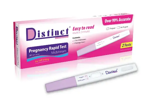 [L031-20162] Bút thử phát hiện định tính hCG [Distinct® Pregnancy Rapid Test Midstream] (Hộp 1)