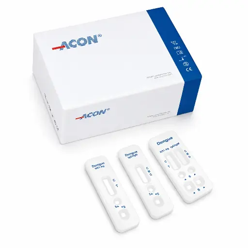 [L031-11311] Khay thử xét nghiệm định tính kháng thể IgM, IgG kháng vi rút Dengue [ACON® Dengue IgG/IgM Rapid Test Cassette (Serum/Plasma/Whole Blood)] (Hộp 25)