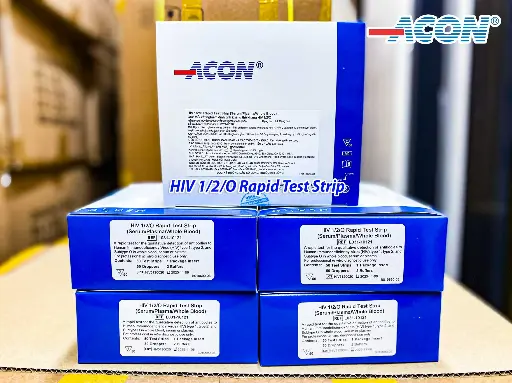 [L031-10141] Khay thử xét nghiệm định tính kháng thể kháng HIV 1/2/O [ACON® HIV 1/2/O Rapid Test Cassette (Serum/Plasma/Whole Blood)] (Hộp 40)