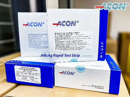 Que thử xét nghiệm định tính kháng nguyên HBsAg [ACON® HBsAg Rapid Test Strip (Serum/Plasma/Whole Blood)] (Hộp 50)