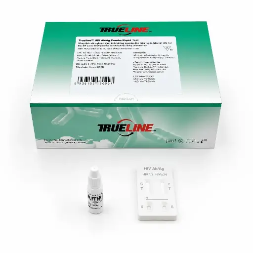 [IHIBG-425] Khay thử xét nghiệm định tính kháng nguyên p24 và kháng thể kháng HIV 1/2 [Trueline™ HIV Ab/Ag Combo Rapid Test] (Hộp 25)
