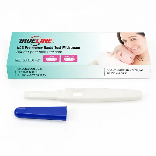 Bút thử phát hiện thai sớm [Trueline™ hCG Pregnancy Rapid Test Midstream]