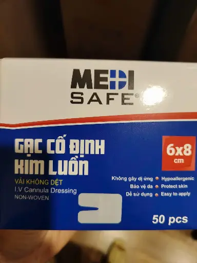 Gạc cố định kim luồn [Medisafe® IV Cannula Dressing] (Hộp 50)
