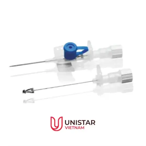 Kim luồn tĩnh mạch an toàn có cánh và có cổng bơm thuốc [Wellmed - I.V. Cannula Safety with Wings & Injection Port] (Hộp 100)